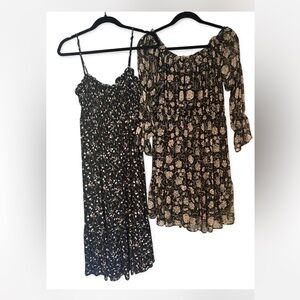 Made with Love black floral dresses….Size Medium
Price is for BOTH